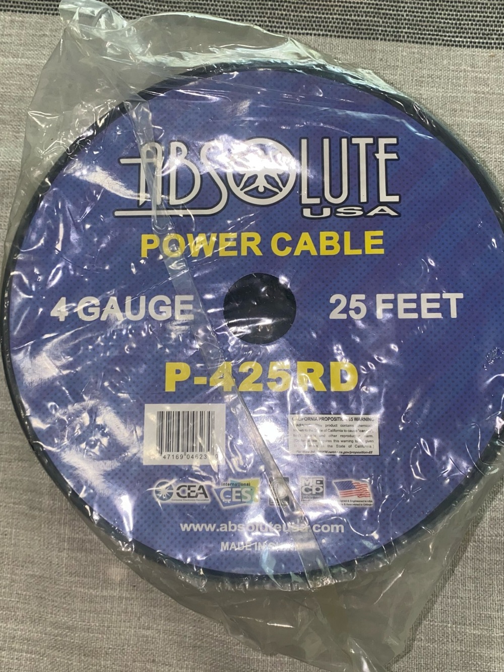 4-Gauge Power Cable 25ft - Red